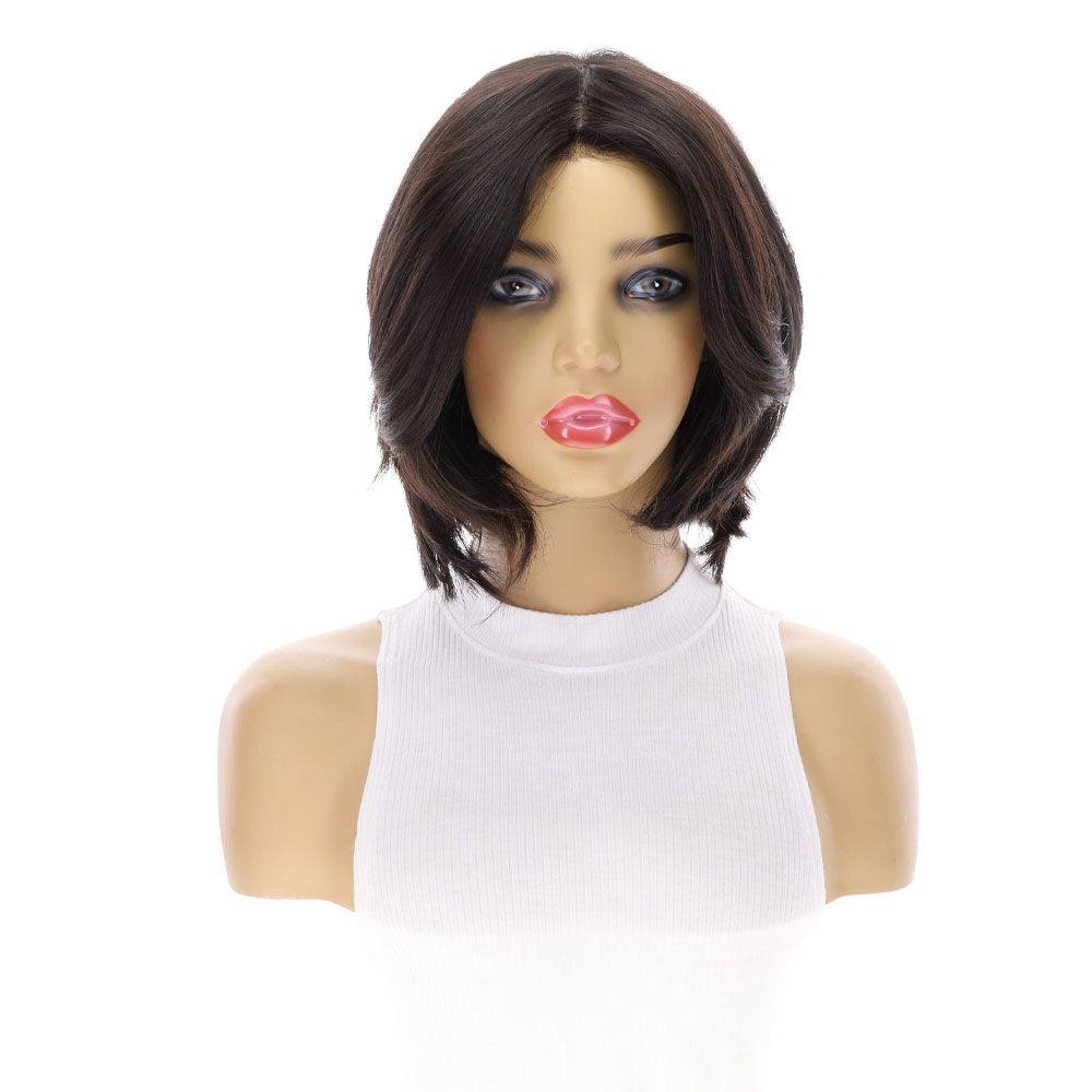 12" Luxe Pixie Silk Top Wig #2 Neutral Dark Brown - Image 4
