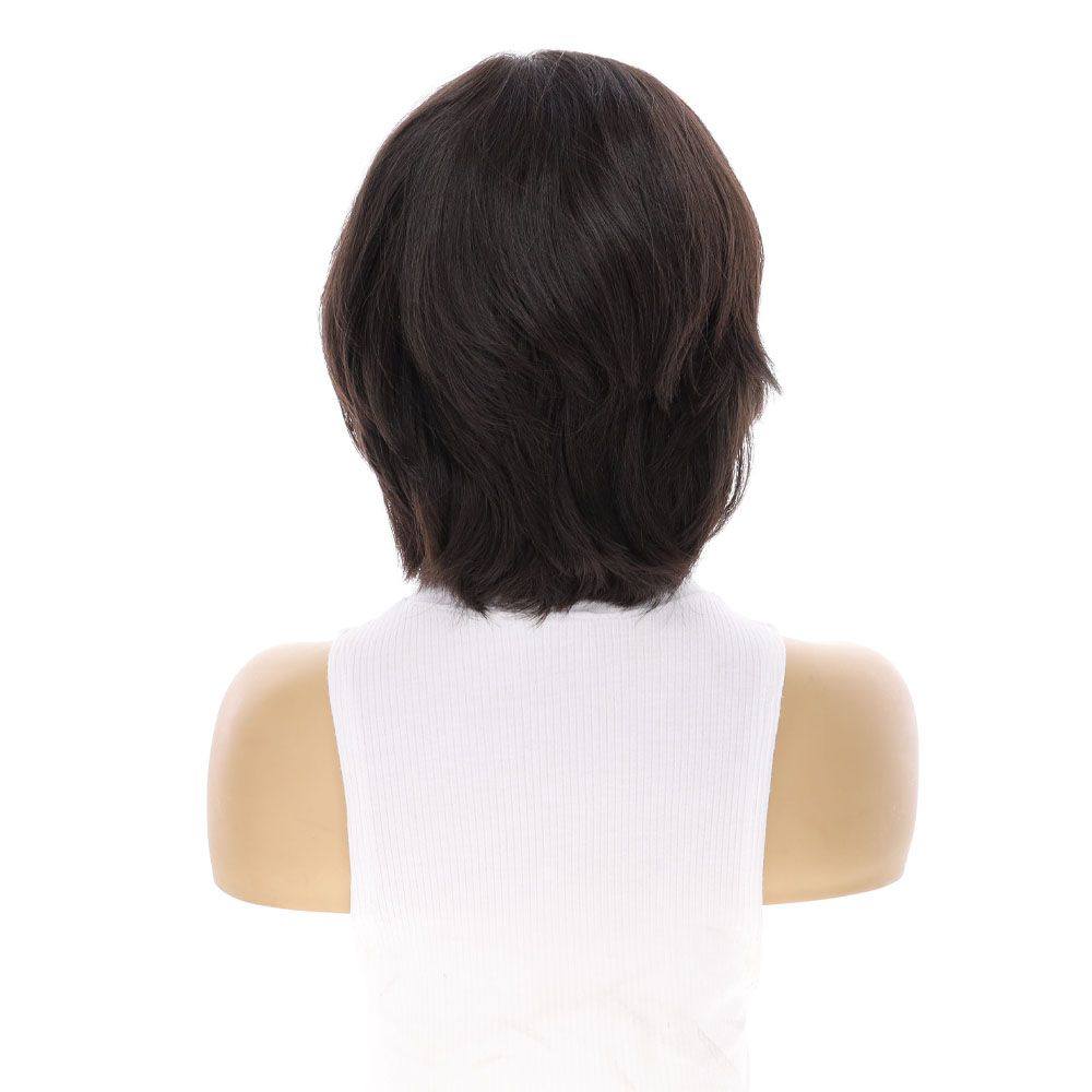 12" Luxe Pixie Silk Top Wig #2 Neutral Dark Brown - Image 6