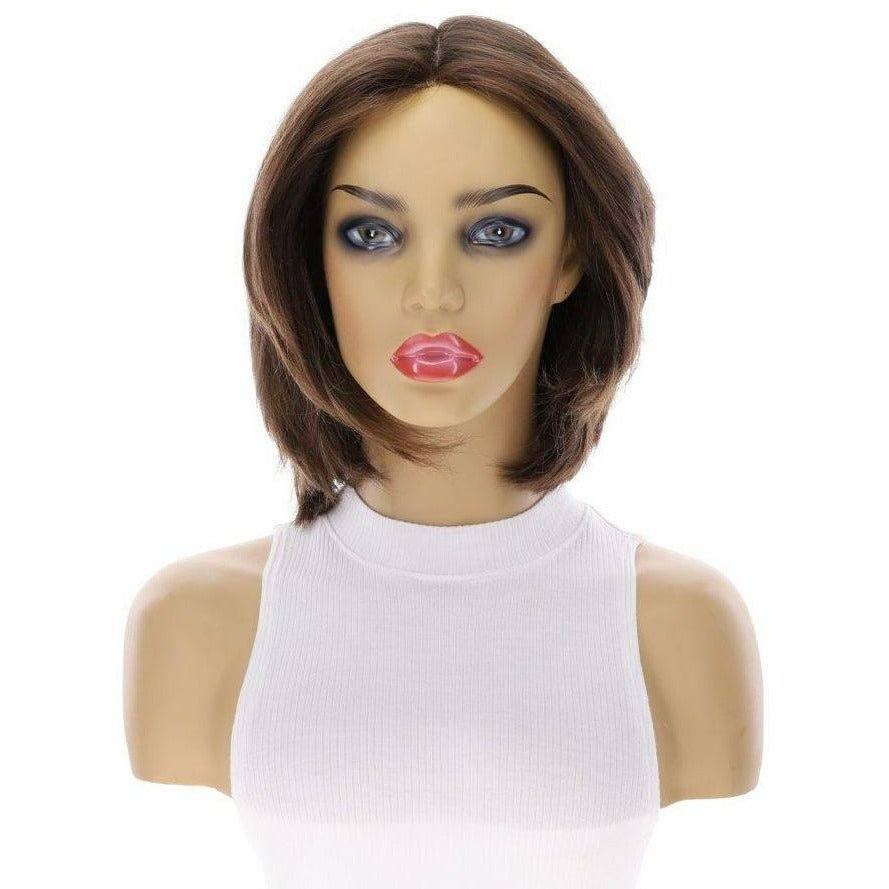 12" Luxe Pixie Silk Top Wig #6 Neutral Medium Brown - Image 4