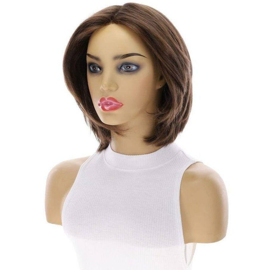 12" Luxe Pixie Silk Top Wig #6 Neutral Medium Brown - Image 5
