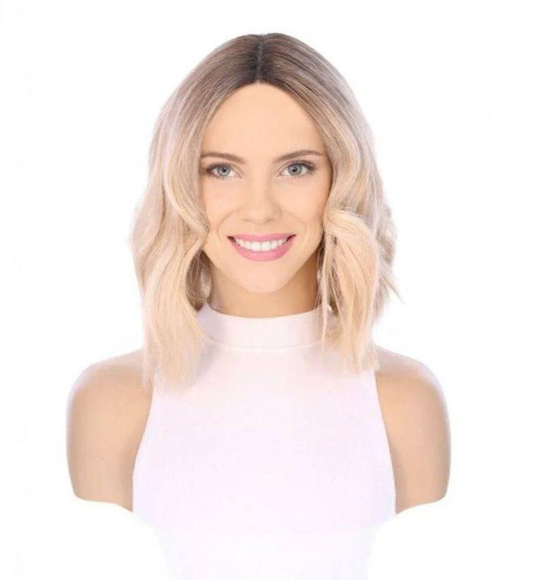 13" Divine Lace Top Wig Golden Blonde w/ Full Rooting - Image 3