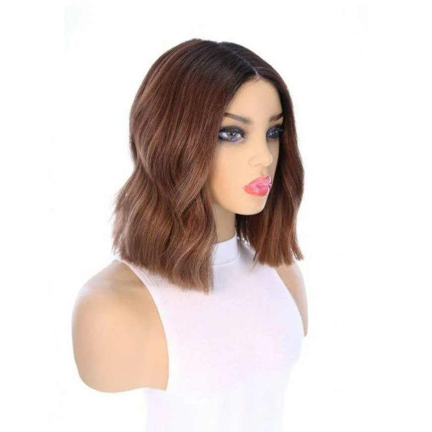 13" Divine Lace Top Wig Medium Brown Babylight w/ Full Rooting - Image 4