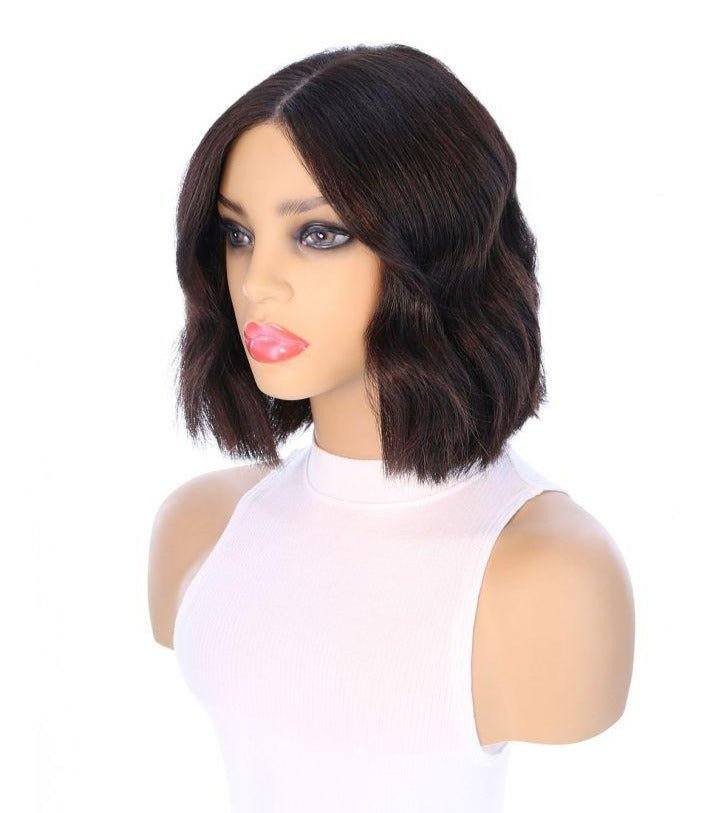 12" Divine Lace Top Wig Soft Black w/ Face Framing - Image 5