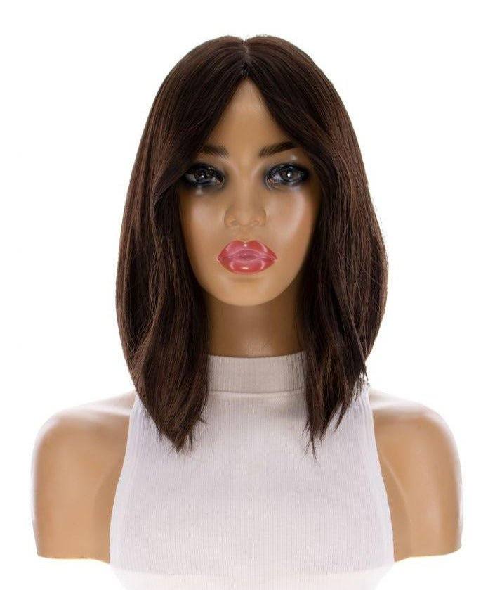 13" Victoria Silk Top Wig Dark Brown - Image 3