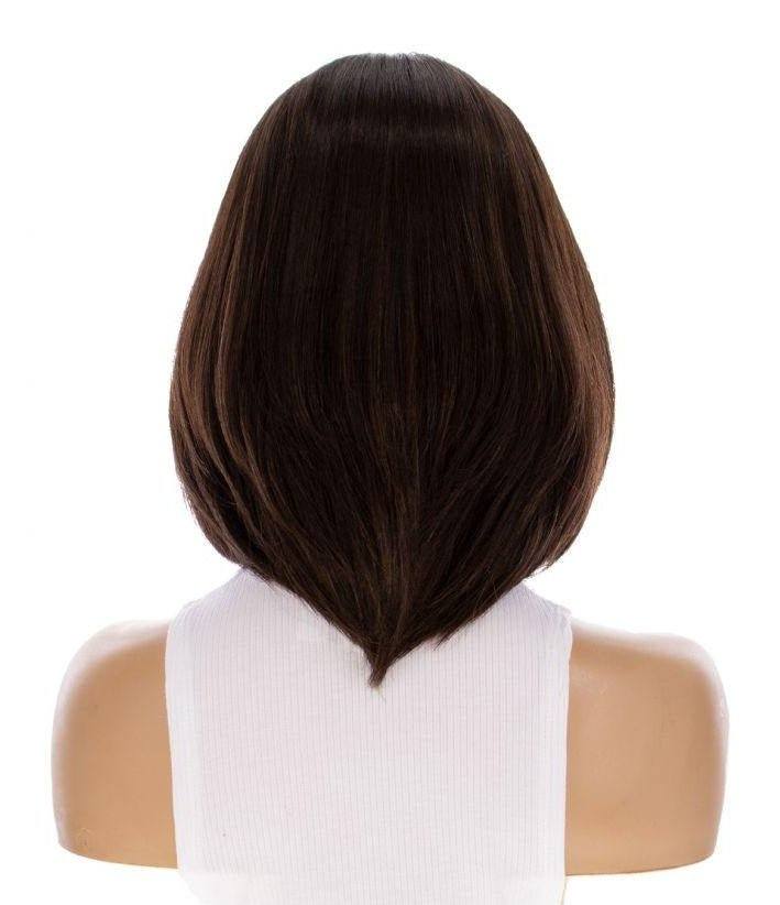 13" Victoria Silk Top Wig Dark Brown - Image 4