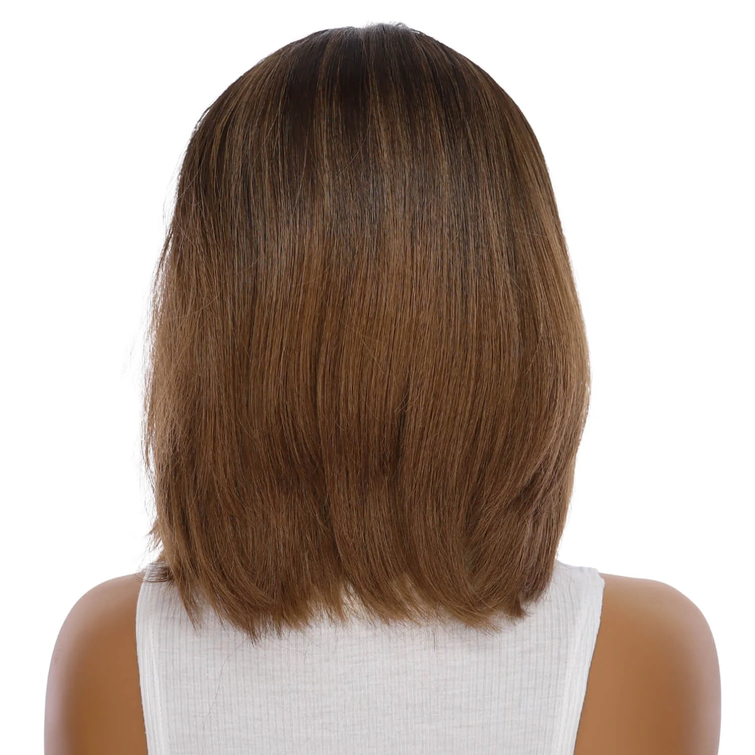 13" Victoria Silk Top Wig Dark Brown Ombre - Image 3