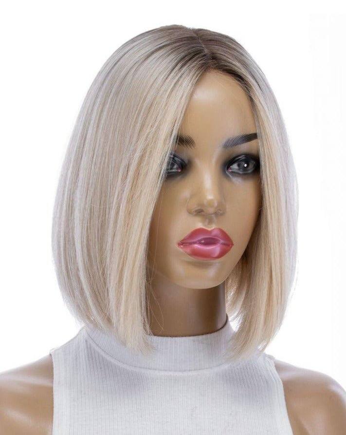 13" Victoria Silk Top Wig Platinum Blonde w/ Partial Rooting - Image 7