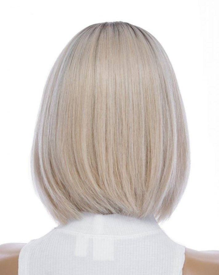 13" Victoria Silk Top Wig Platinum Blonde w/ Partial Rooting - Image 8