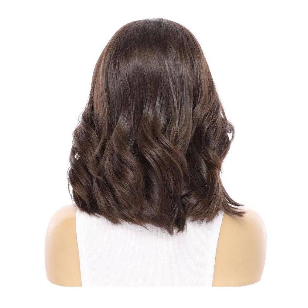 13" Luxe Bob Silk Top Wig #4 Dark Brown - Image 3