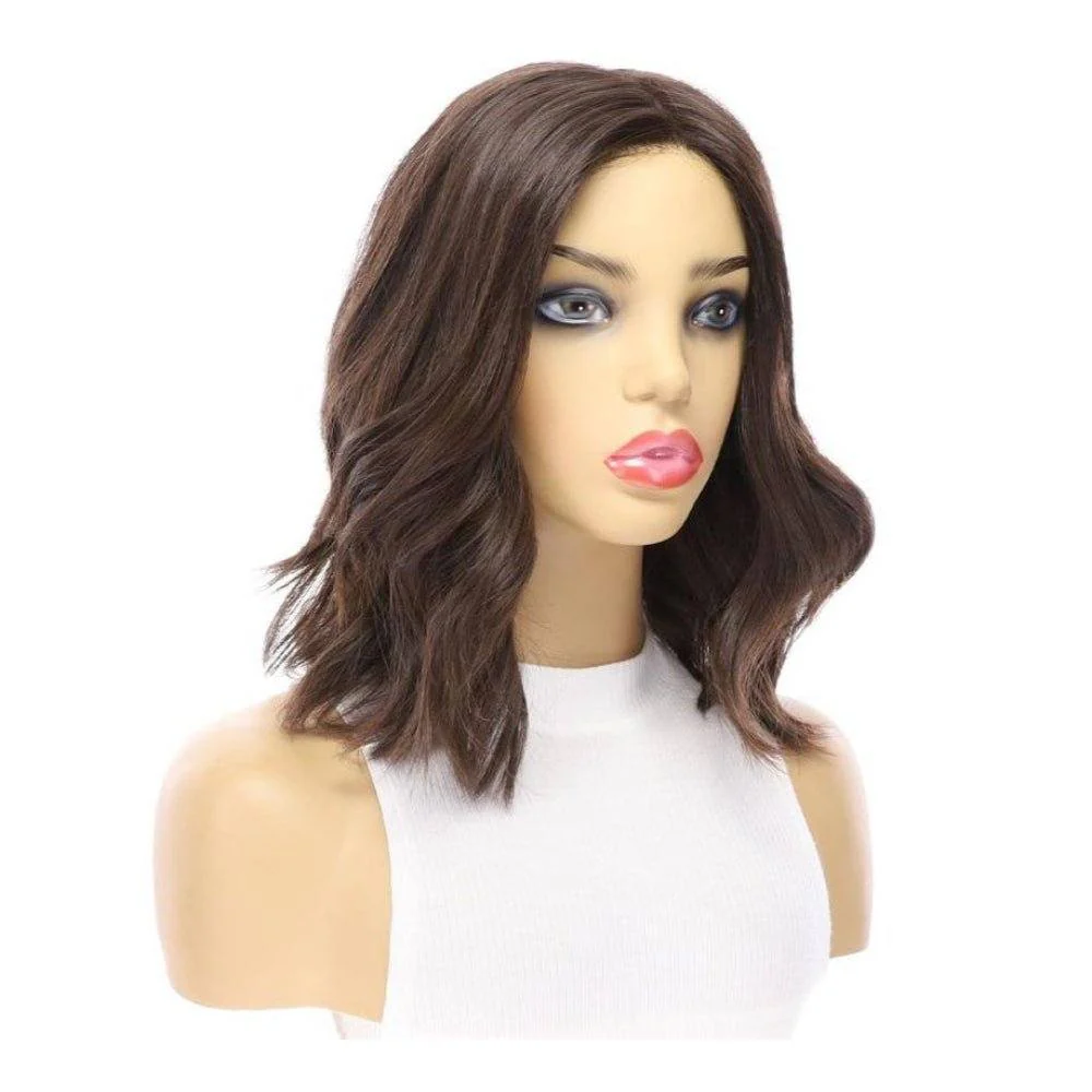 13" Luxe Bob Silk Top Wig #4 Dark Brown - Image 4