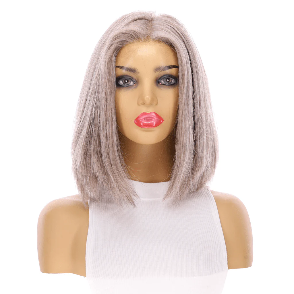 13" Victoria Silk Top Wig Champagne Grey - Image 4