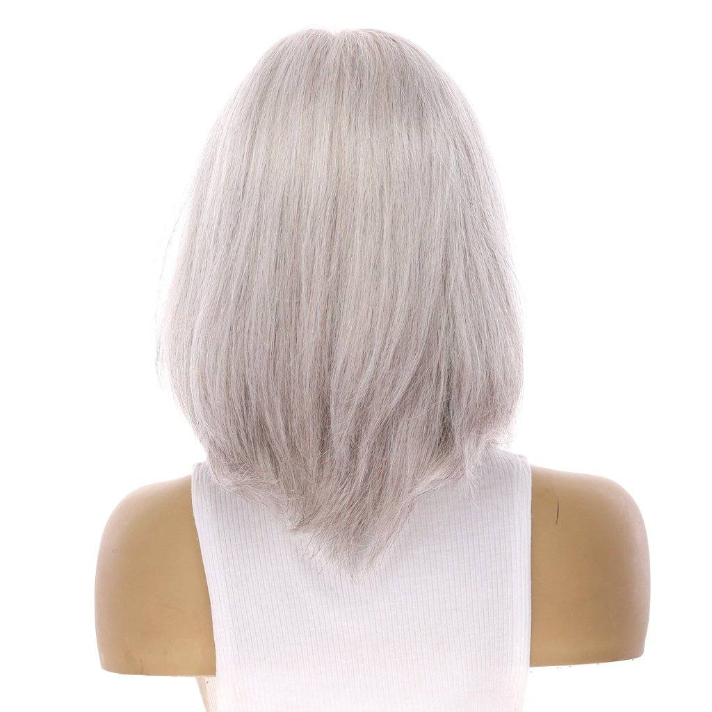 13" Victoria Silk Top Wig Snow Grey - Image 3