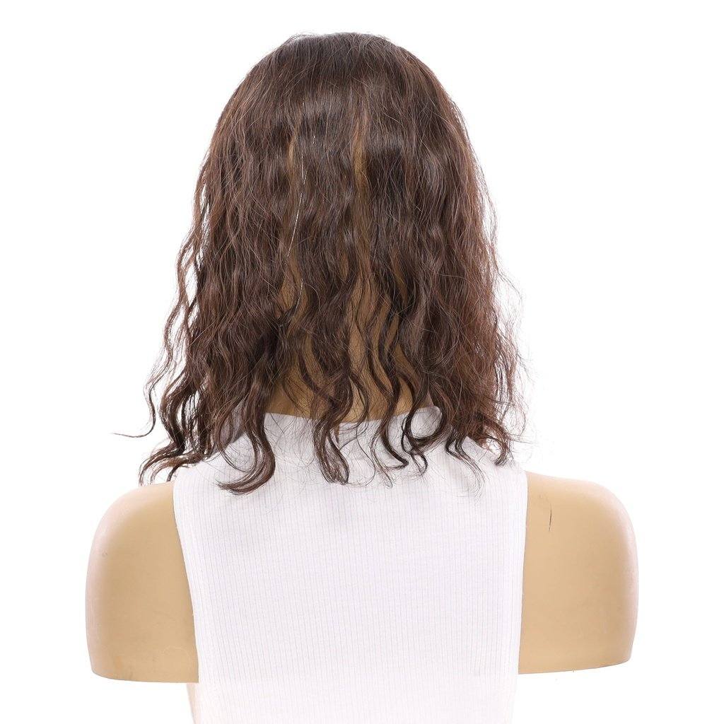 14" Topaz Lace Top Topper Dark Brown Wavy - Image 3