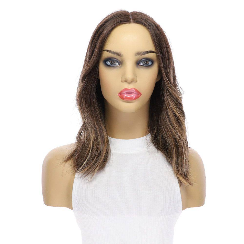 16" Divine Lace Top Wig Dark Brown Balayage - Image 4
