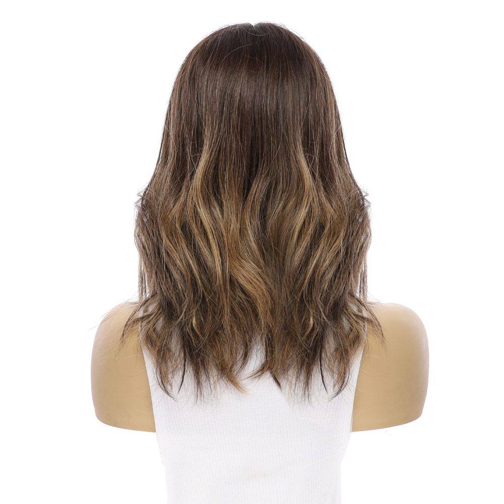 16" Divine Lace Top Wig Dark Brown Balayage - Image 5