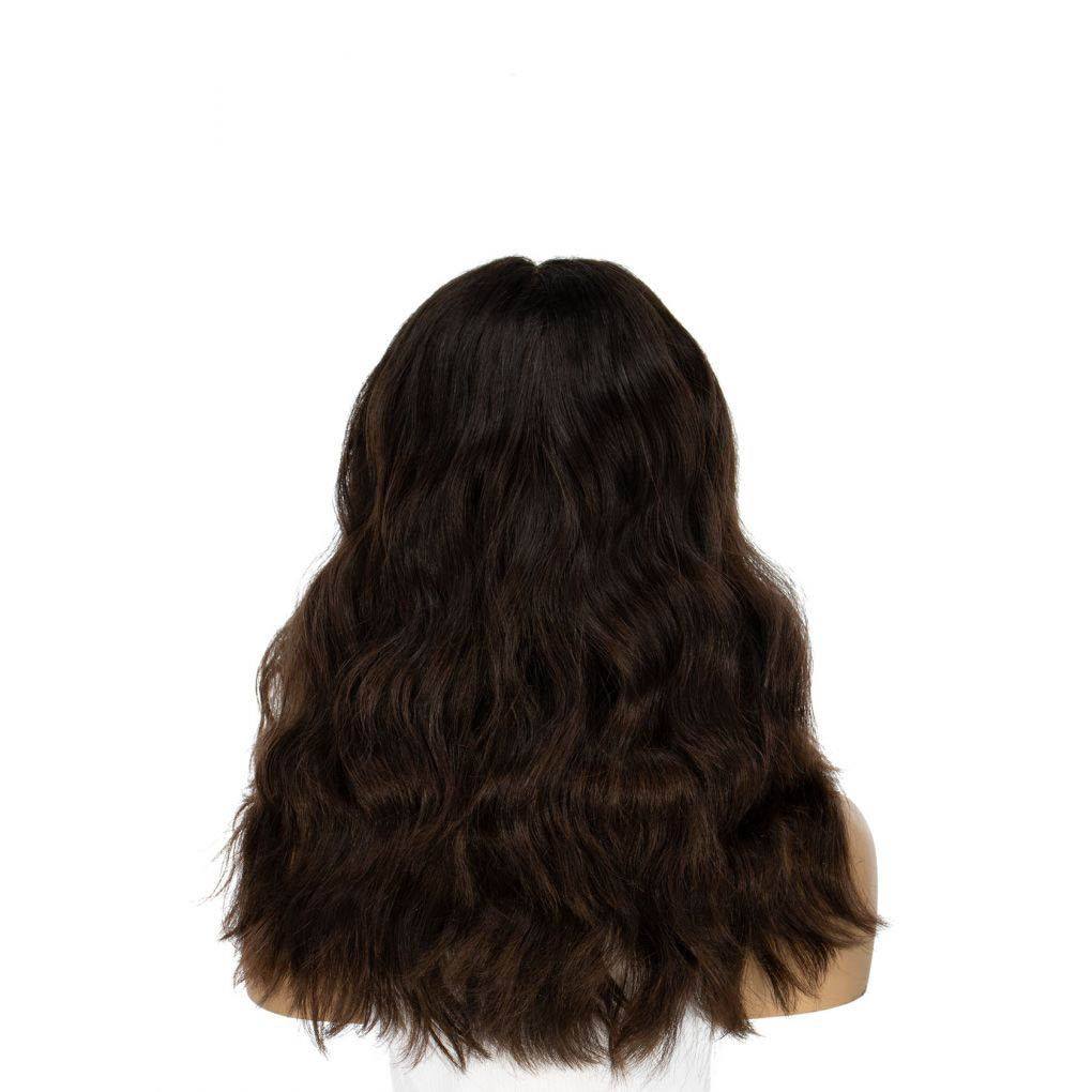 20" Secret Lace Top Wig #4 Dark Brown Wavy - Image 3