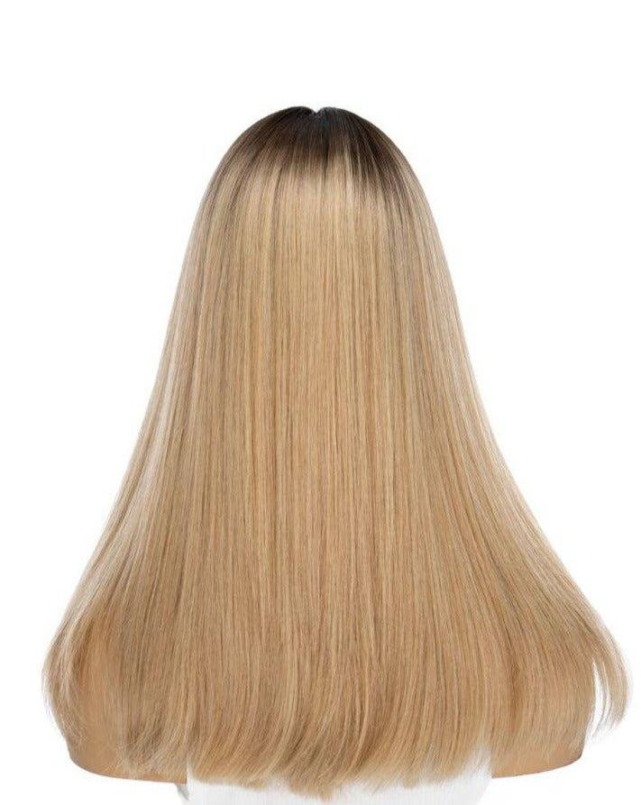 19" Nicole Silk Top Wig Golden Blonde w/ Full Rooting - Image 3