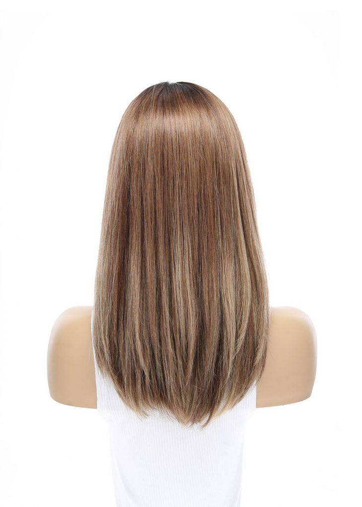 19" Nicole Silk Top Wig Light Brown Babylight w/ Partial Rooting - Image 8