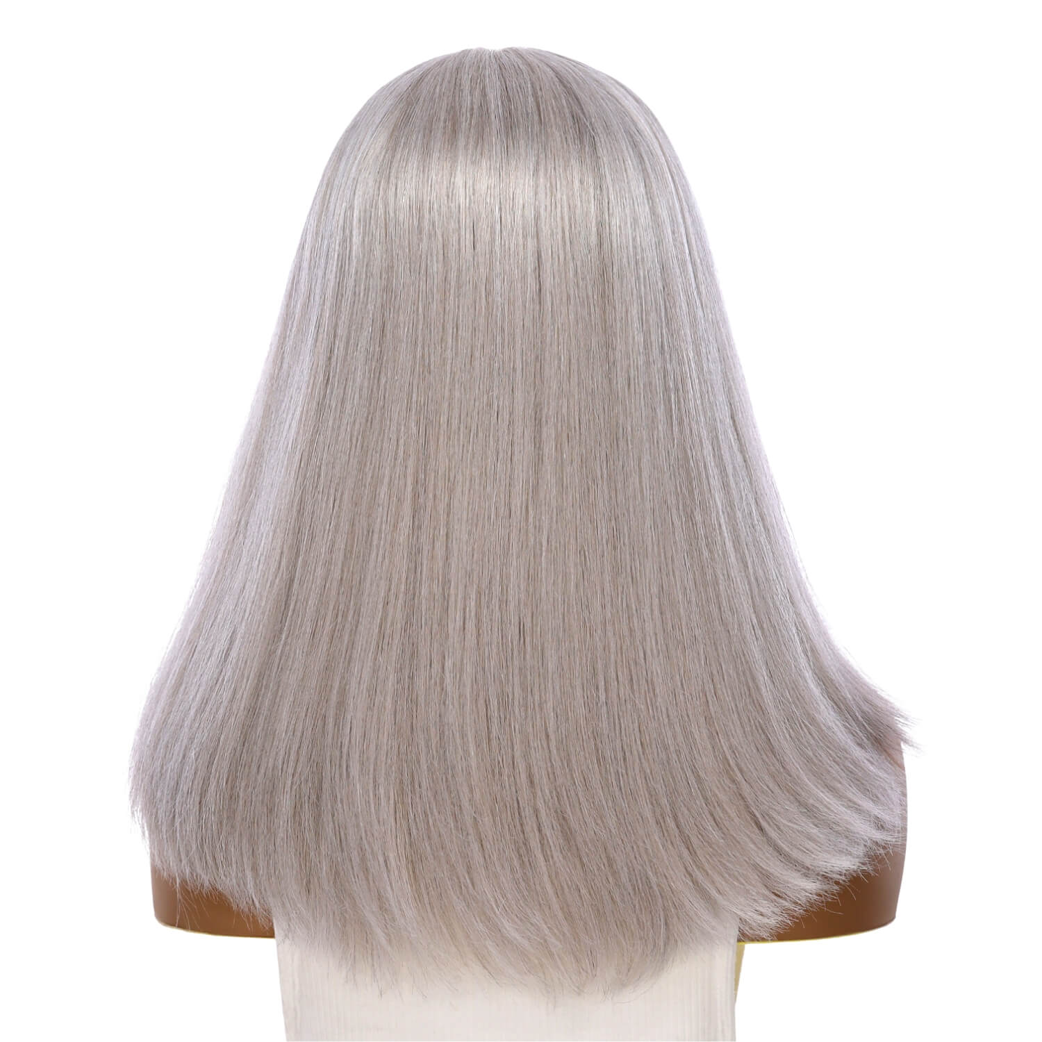 19" Nicole Silk Top Wig Snow Grey - Image 3