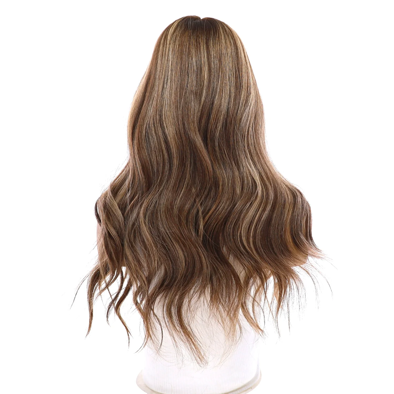 20" Onyx Silk Top Topper Medium Brown w/ Highlights - Image 3