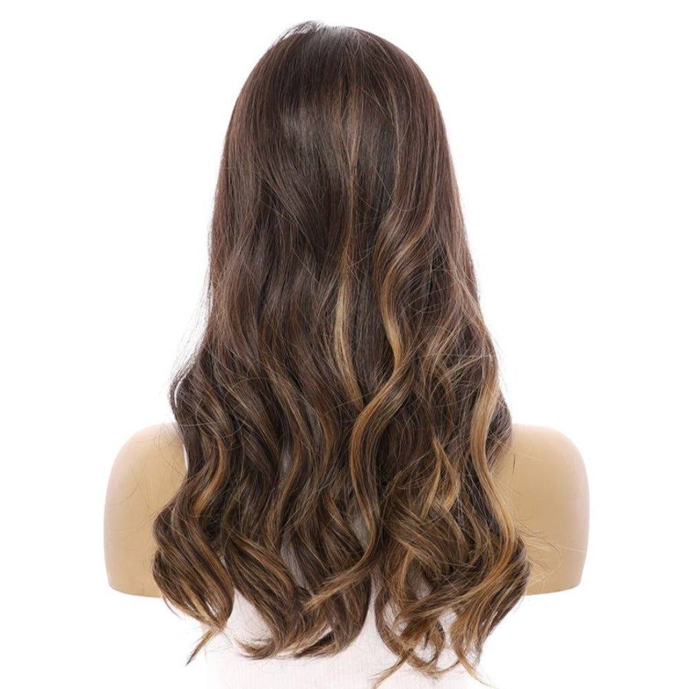 20" Onyx Silk Top Topper Dark Brown Balayage - Image 3
