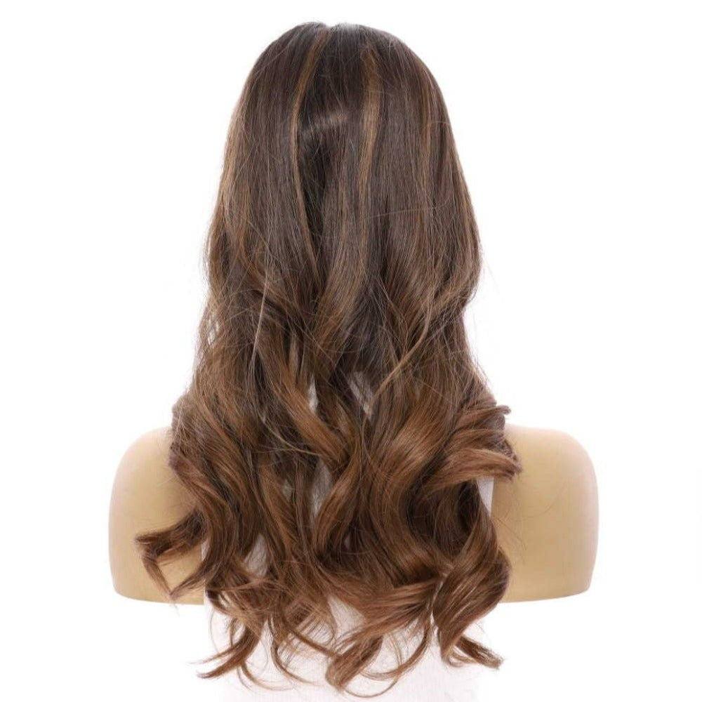 20" Onyx Silk Top Topper Dark Brown Ombre - Image 3