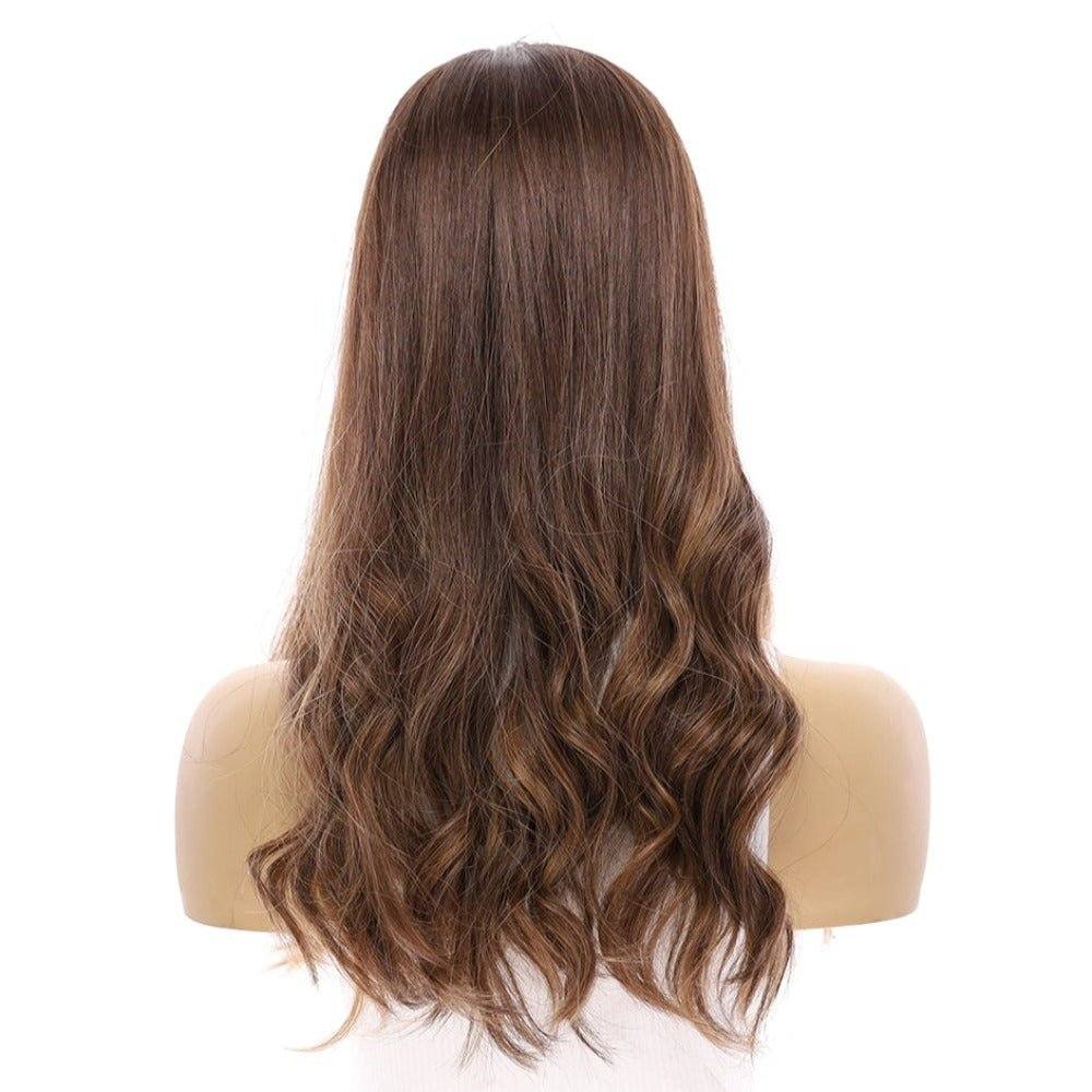 20" Onyx Silk Top Topper Medium Brown Balayage - Image 3