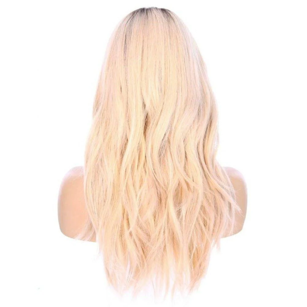 22" Reese Silk Top Wig Platinum Blonde w/ Rooting - Image 4