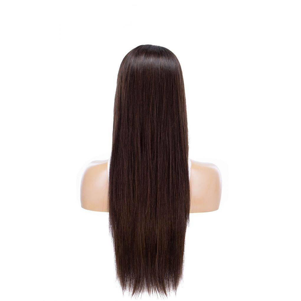 26" Ponytail Silk Top Wig Dark Brown - Image 7