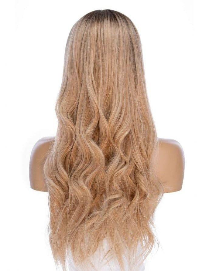 26" Ponytail Silk Top Wig Golden Blonde - Image 3