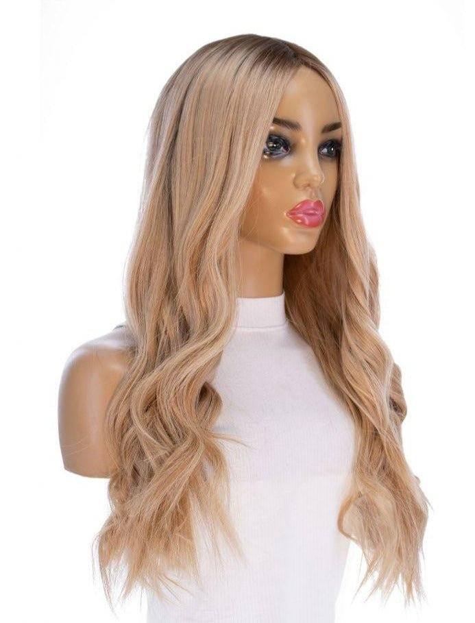 26" Ponytail Silk Top Wig Golden Blonde - Image 8