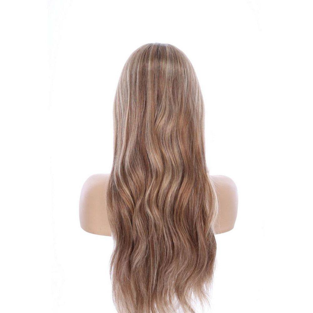 26" Ponytail Silk Top Wig Medium Blonde w/ Full Rooting - Image 4