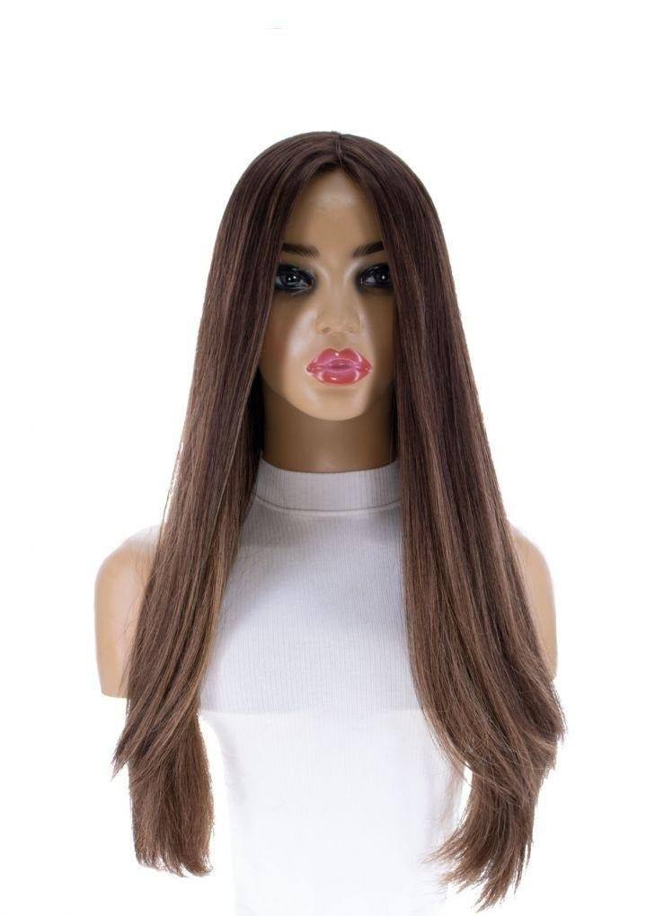 26" Ponytail Silk Top Wig Medium Brown Babylight - Image 3