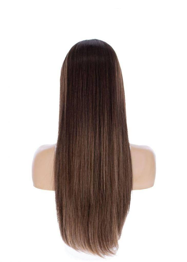26" Ponytail Silk Top Wig Medium Brown Babylight - Image 4