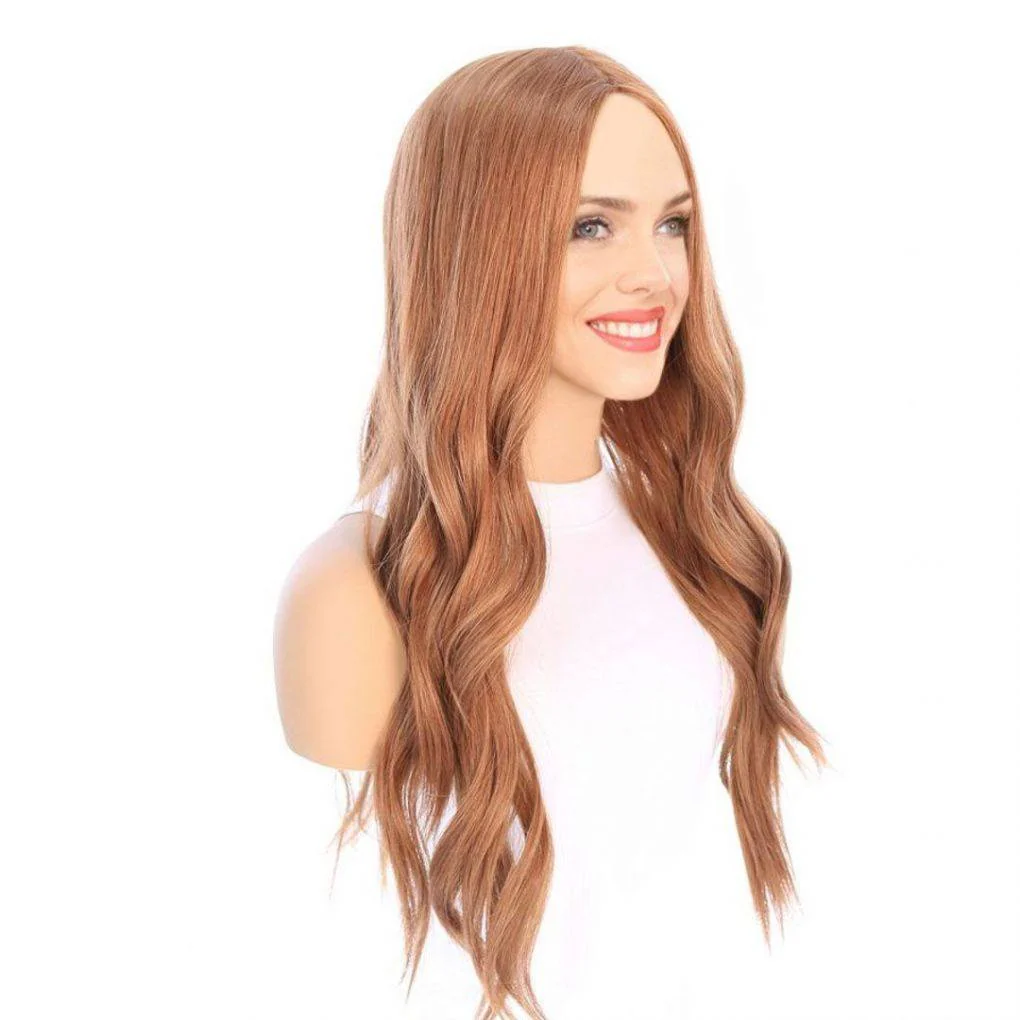 26" Ponytail Silk Top Strawberry Blonde Wig