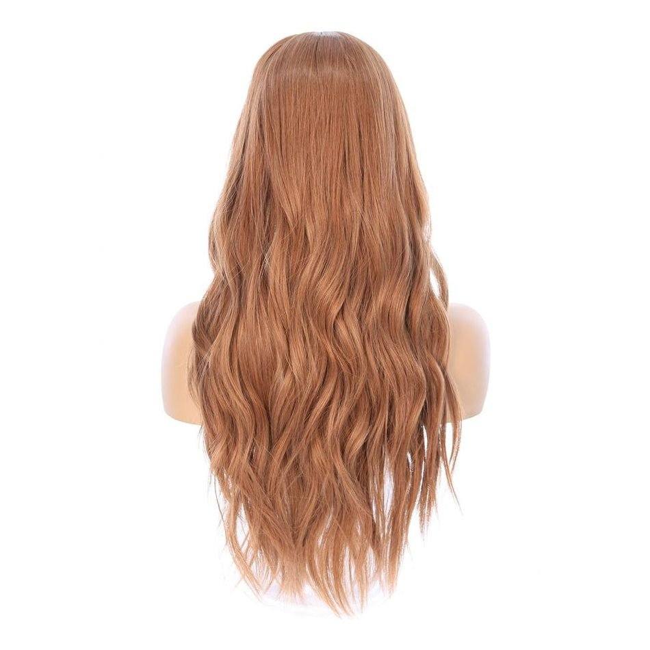 26" Ponytail Silk Top Strawberry Blonde Wig - Image 4