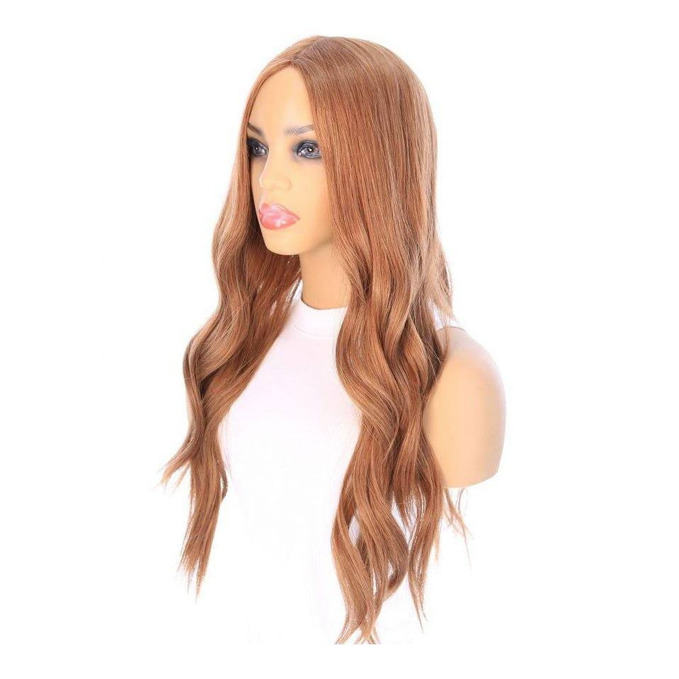 26" Ponytail Silk Top Strawberry Blonde Wig - Image 5