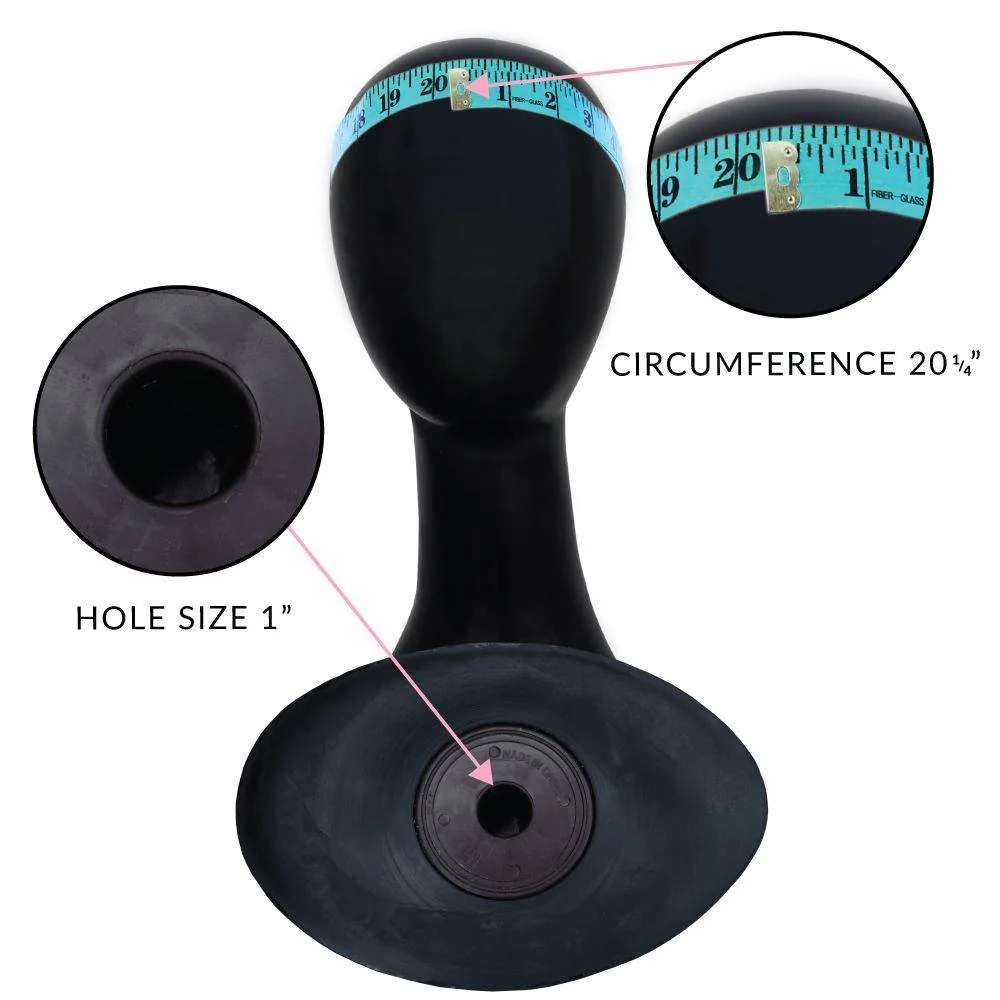 17" Black Abstract Mannequin Head - Image 6