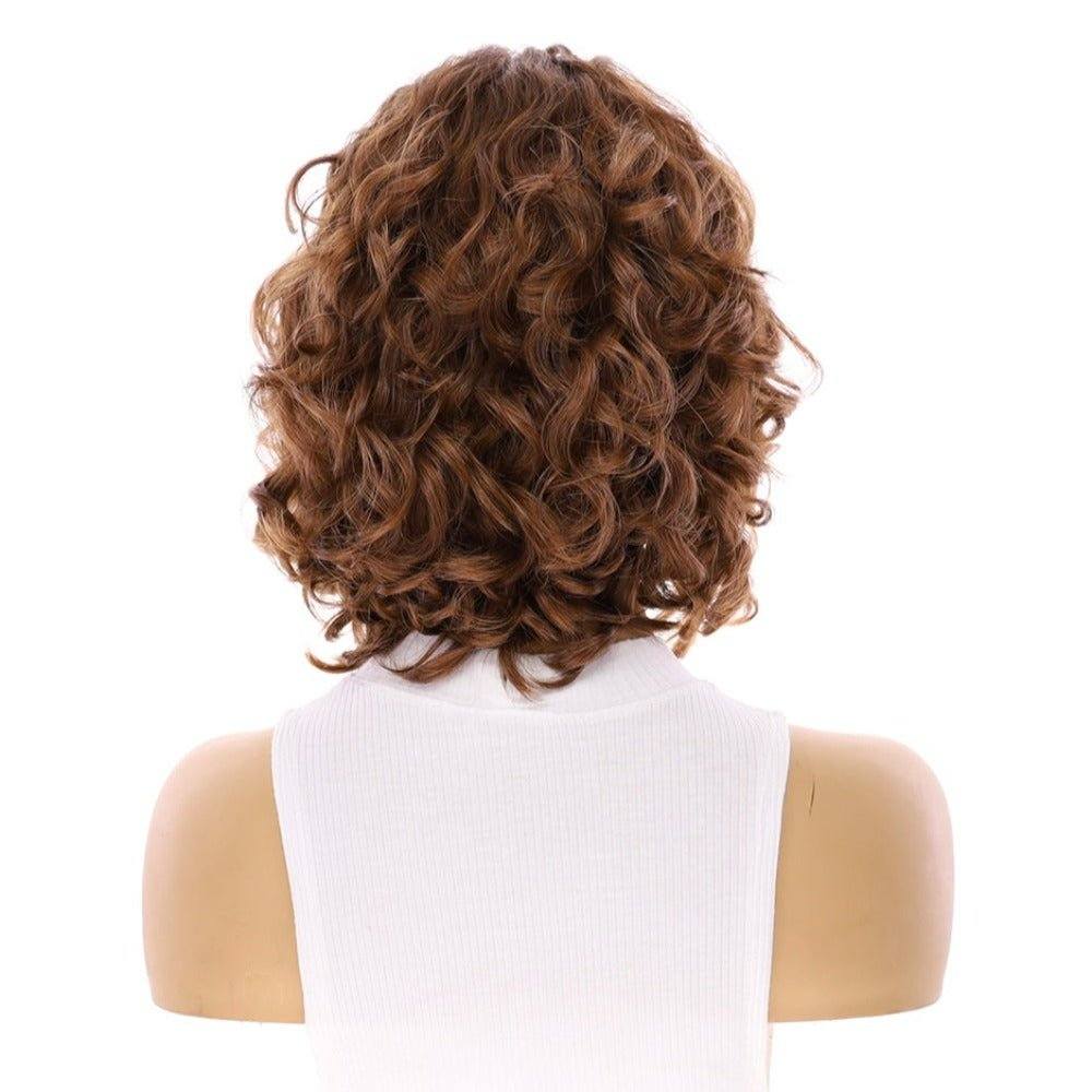 12" Luxe Pixie Silk Top Wig #8 Warm Medium Brown Wavy - Image 3
