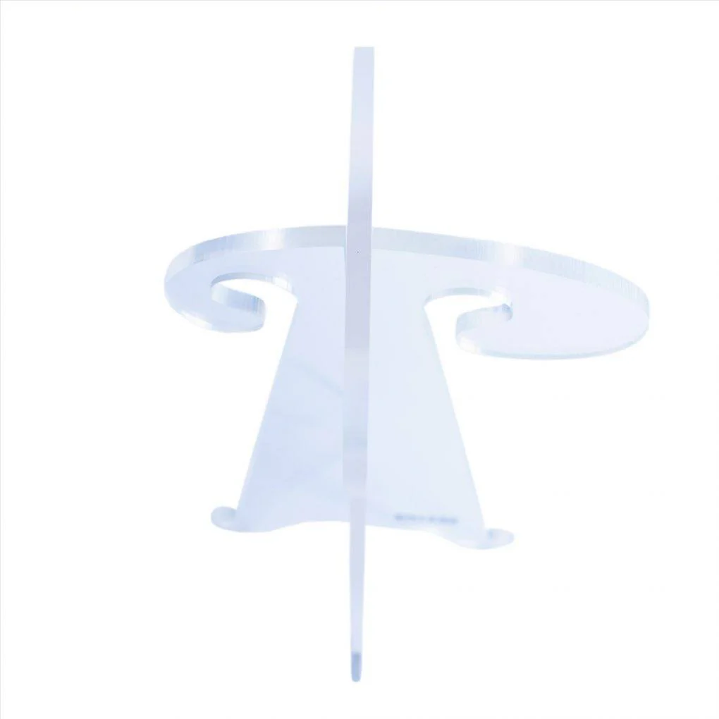 18" Collapsible Folding Clear Acrylic Wig Stand - Image 4
