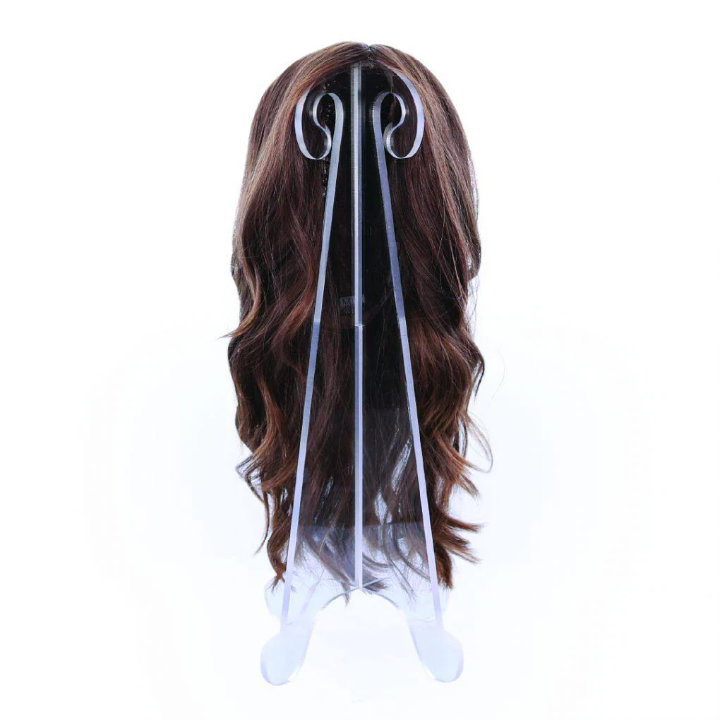 18" Collapsible Folding Clear Acrylic Wig Stand - Image 5