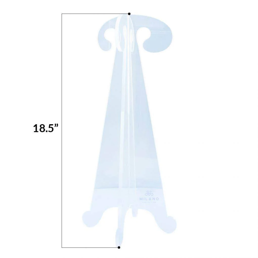 18" Collapsible Folding Clear Acrylic Wig Stand - Image 6