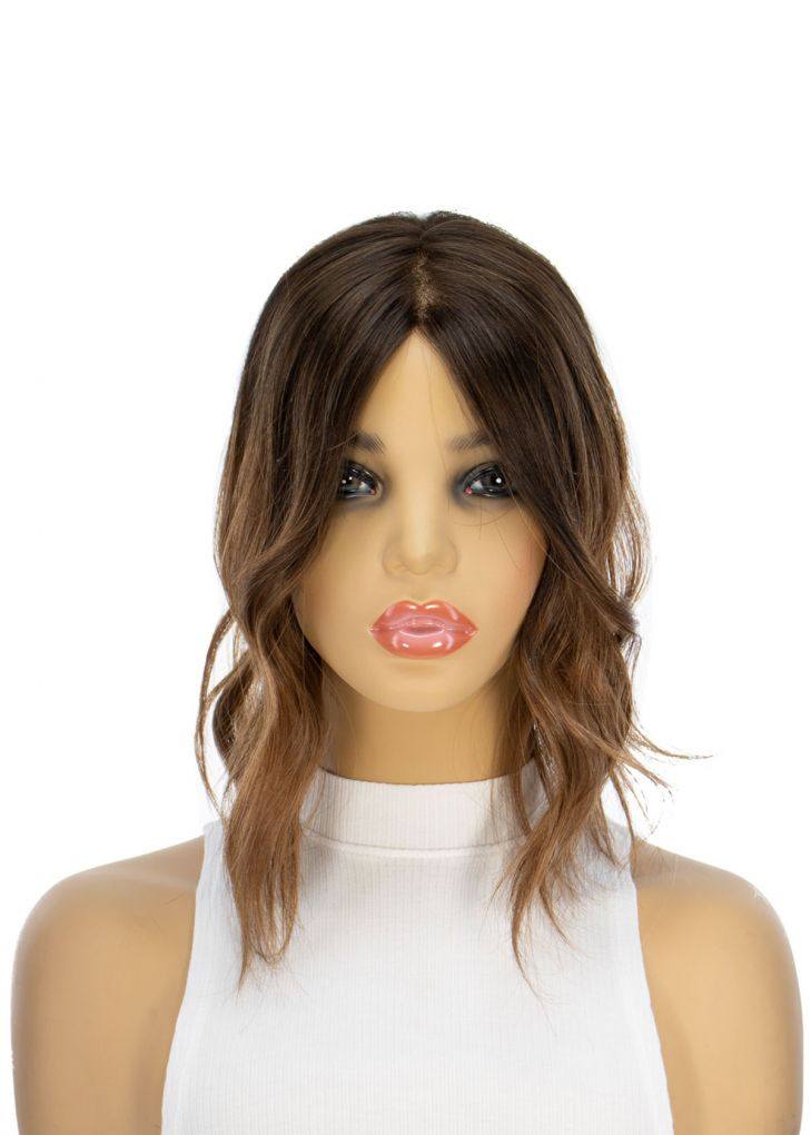 14" Topaz Lace Top Topper Dark Brown Ombre - Image 5