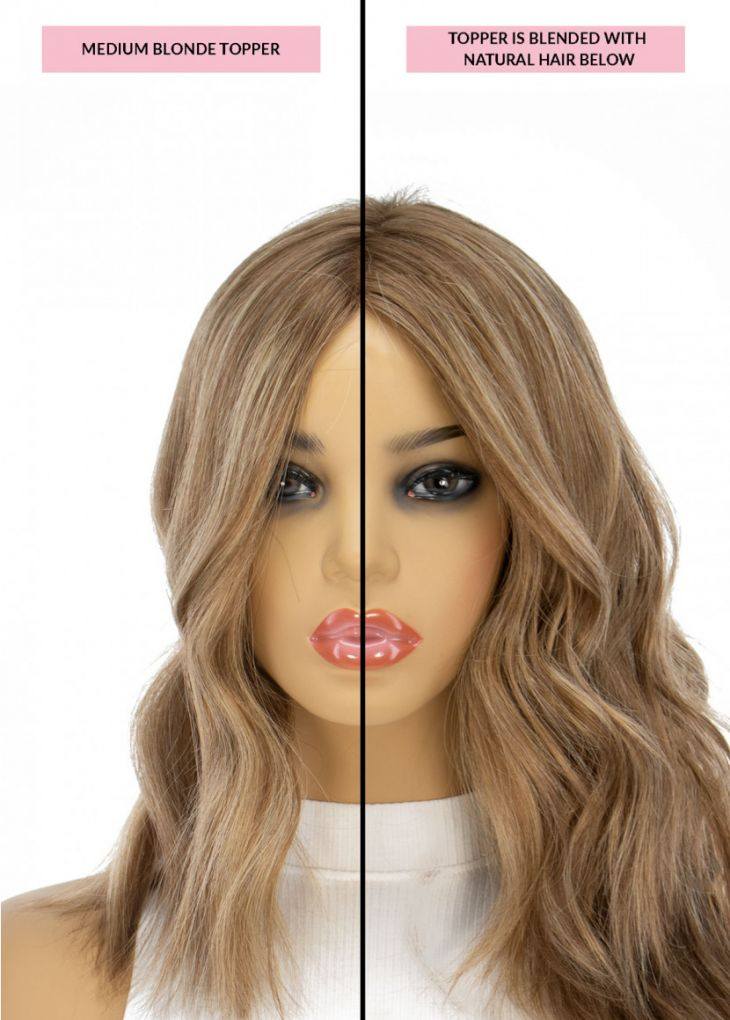 14" Topaz Lace Top Topper Medium Blonde - Image 4