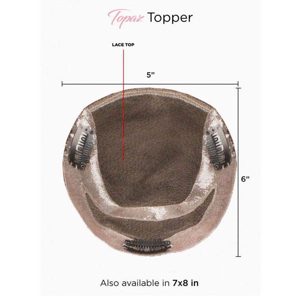 14" Topaz Lace Top Topper Medium Brown Balayage - Image 6