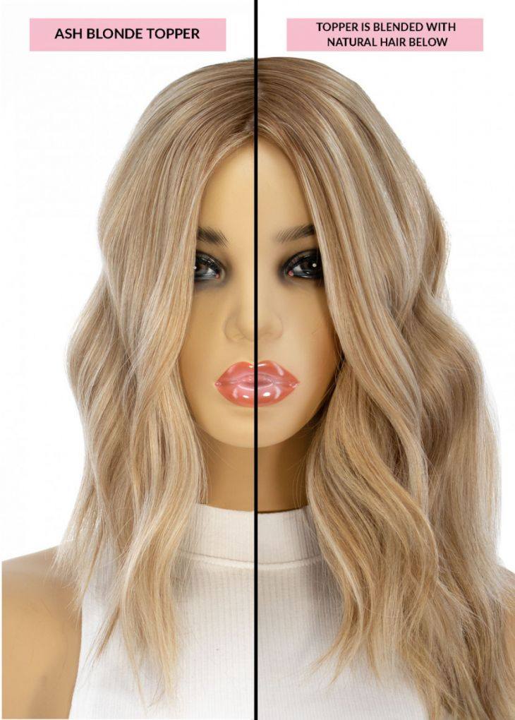 14" Emerald Silk Top Topper Ash Blonde - Image 3