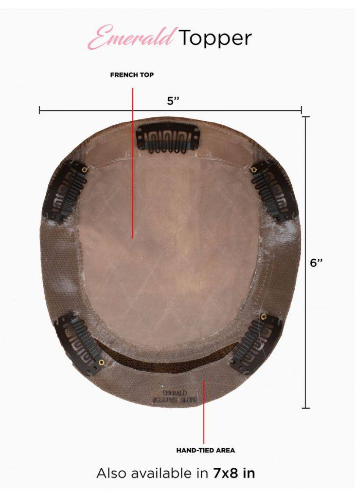 14" Emerald Silk Top Topper Dark Brown Balayage Wavy - Image 4